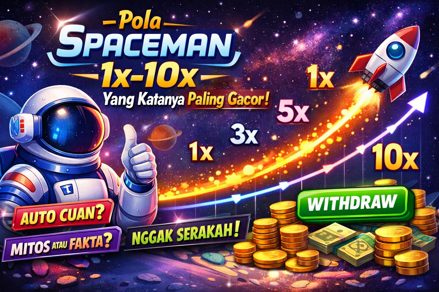 Pola Spaceman 1x–10x yang Katanya Paling Gacor: Mitos atau Emang Works?